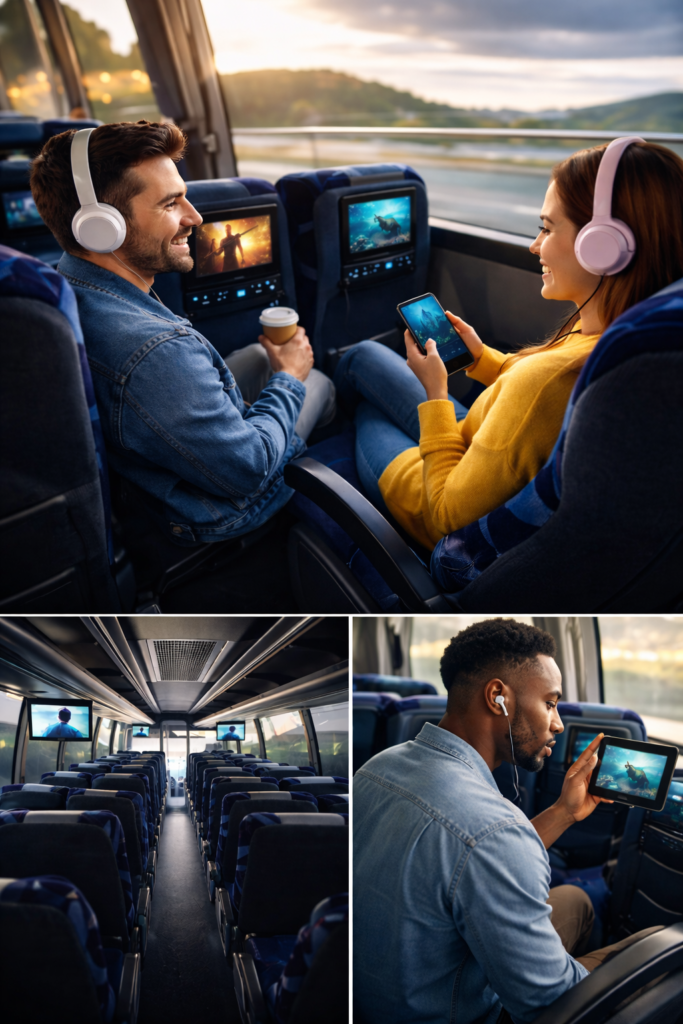 experiencia del pasajero entretenimiento abordo