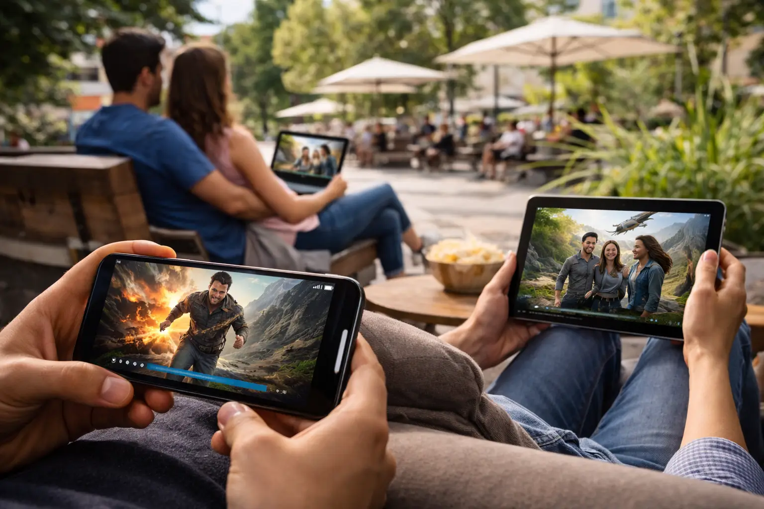 Audio y Video streaming dispositivos personales entorno exterior